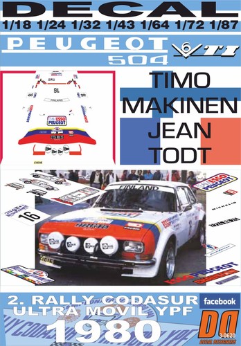 Decal peugeot 504 coupe - decal, v6